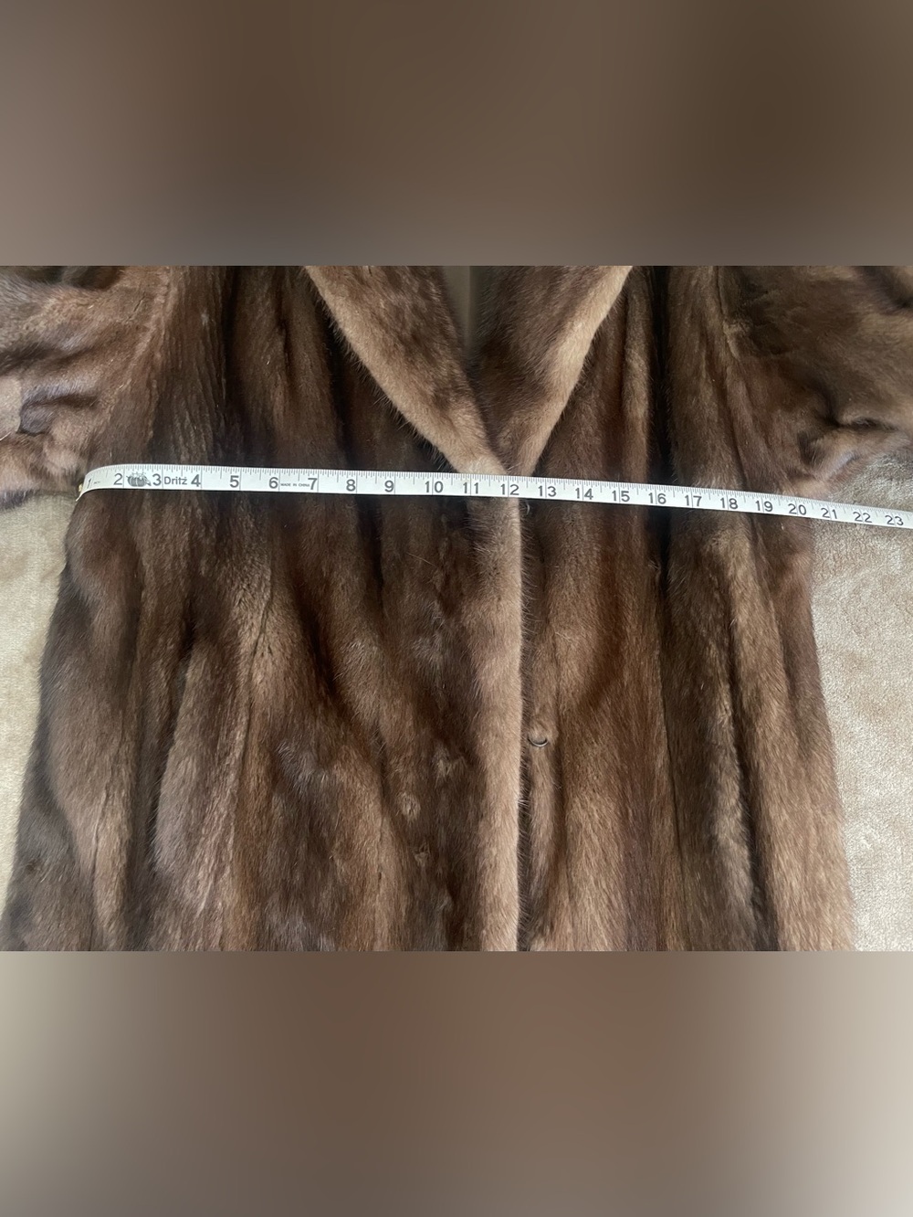 Harper’s Furs Natural Lunaraine Mink Coat Full Length Shawl Collar Medium - Picture 7 of 11